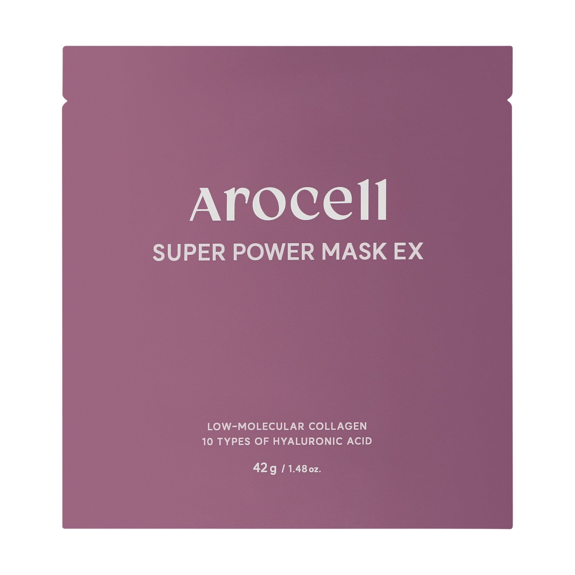 Гідрогелева маска для обличчя Arocell Super Power Mask EX з колагеном та 10 видами гіалуронової кислоти, 42 г
